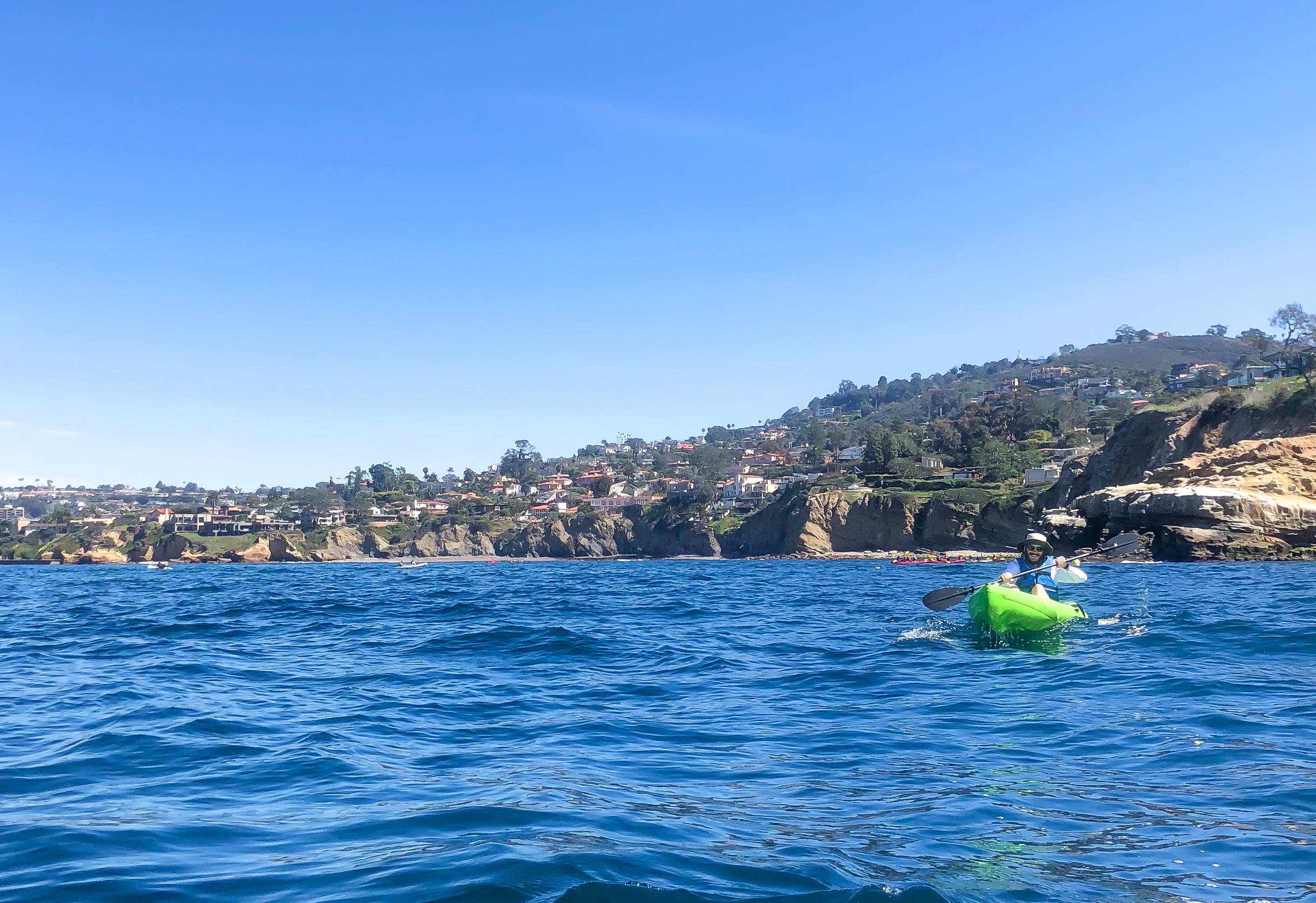 Kayaks on the beach at La Jolla